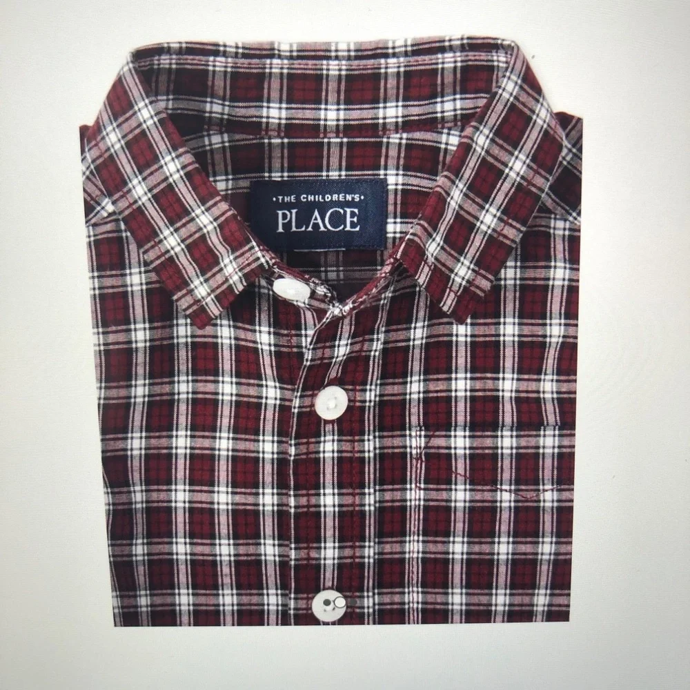 The Children Place Kids Plaid Long Button Down Shirt